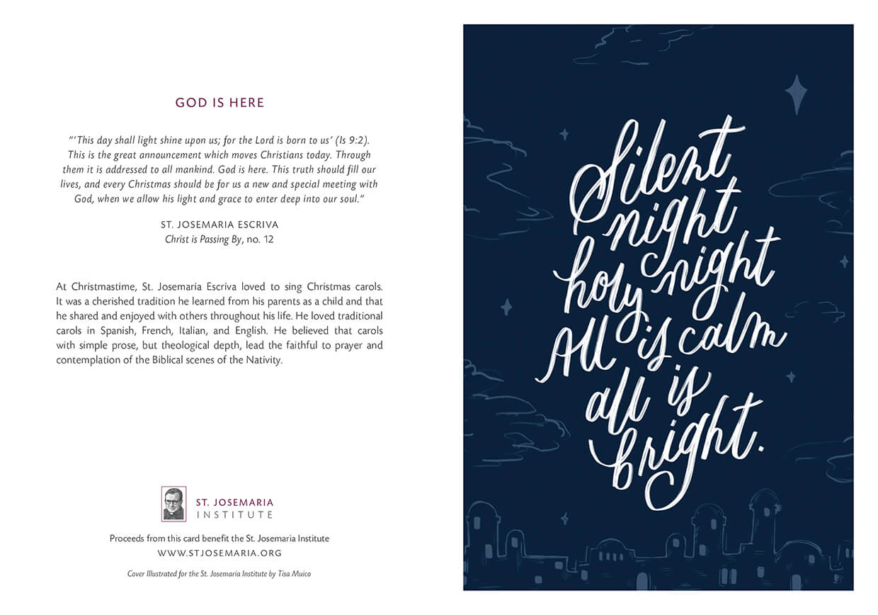 Silent night, holy night
All is calm, all is bright